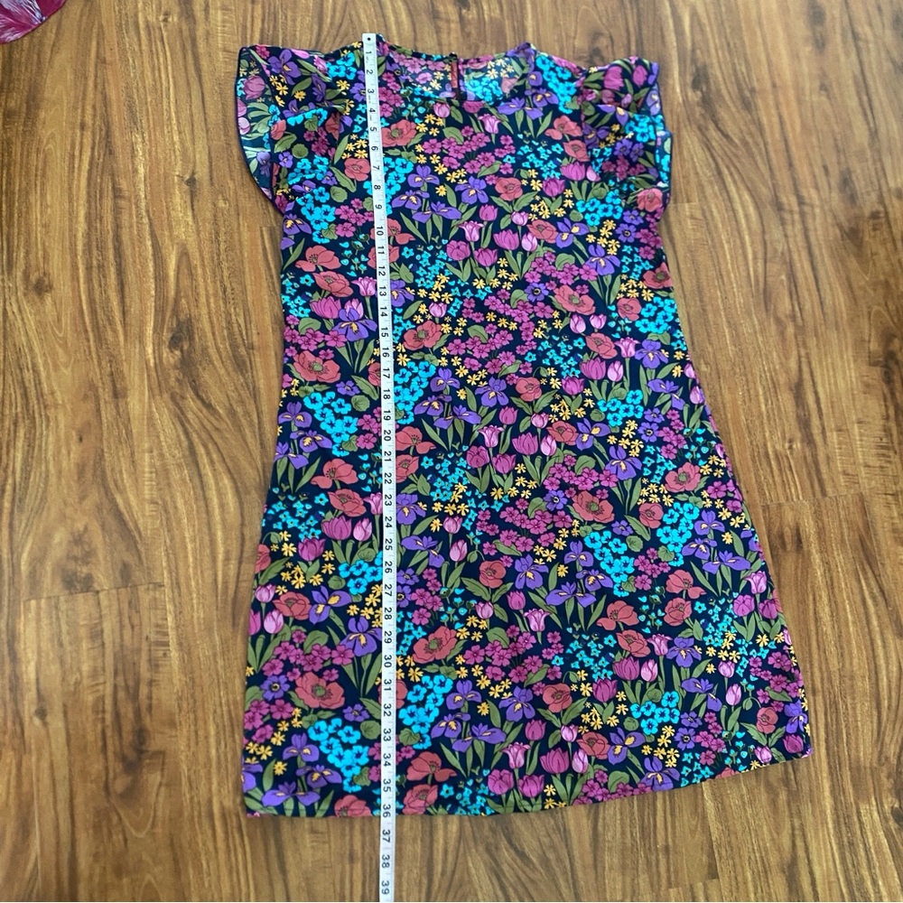 Amazon Women's Multicolor Floral Ruffle Lightweight Shift Dress Size Medium Boho - Picture 10 of 10